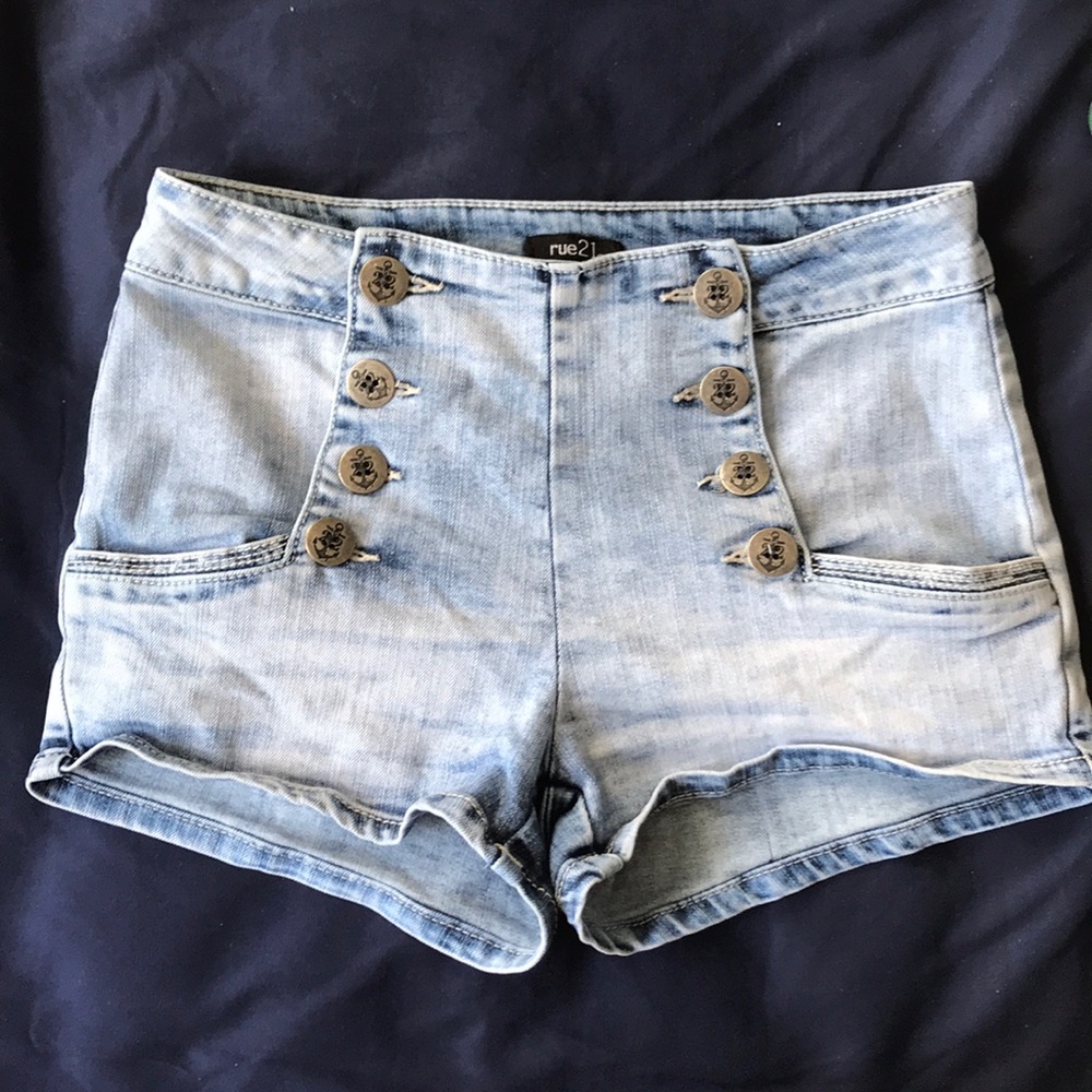Unique high waisted jean shorts